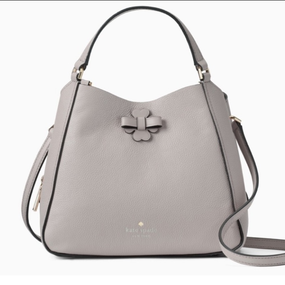 Kate Spade Talia triple compartment suede taupe